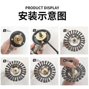 8-Wheel Garden Hand <b>Tool</b> with 6-Inch <b>Cutting</b> <b>Bricks</b> Rust Removal Wire Mesh for <b>Cutting</b> Grass and Weeds Seams Included - Product Image 3