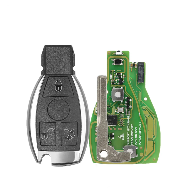 Xhorse VVDI BE Key Pro Improved Version with Smart Key Shell 3/4 Buttons Black/Silver for Benz