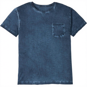 T-shirt Homme Personnalisé en Coton Tricoté Léger 100% Coton, Col Rond, Effet Délavé Acide, Respirant et Séchage Rapide, Idéal pour l'Été – Vente en Gros - Product Image 1