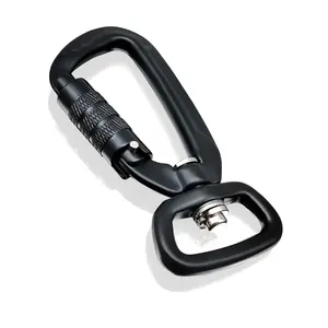 Benutzer definierte Farbe Aluminium drehbare Leine Karabiner haken mit Logo, Hunde leine Karabiner mit Auto Lock