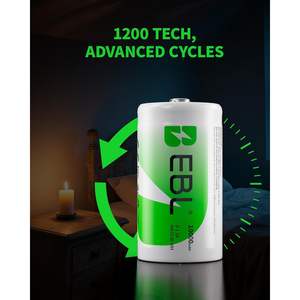 Paquete de 4 Baterías Recargables EBL Ultra Pro Ni-MH Tipo D de 10,000 mAh para Linternas, Electrónica de Consumo y Juguetes - Product Image 3