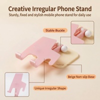 Support de téléphone en acrylique personnalisable en gros, forme irrégulière mignonne, support d'ordinateur portable réglable en hauteur et en angle pour le bureau et la maison