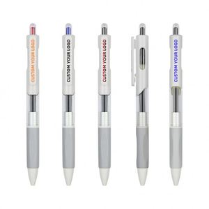 Stylos Gel Rétractables Personnalisables, Cadeaux Scolaires, Papeterie Gris Blanc, Largeur d'écriture 0,5 mm en Plastique pour Étudiants - Product Image 1