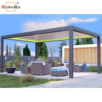 Nouveau Style extérieur étanche pavillon Gazebos couleur blanche aluminium motorisé persienne toit bioclimatique Pergola