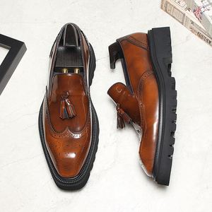 Chaussures habillées en cuir légères pour hommes – Nouvelle collection printemps-hiver – Douces, respirantes et antidérapantes avec semelle en caoutchouc amortissante - Product Image 6