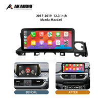 Cadre de commande central universel pour Mazda Mazda6 2017-2019, 12,3 pouces, kit de panneau de lecteur DVD audio Android