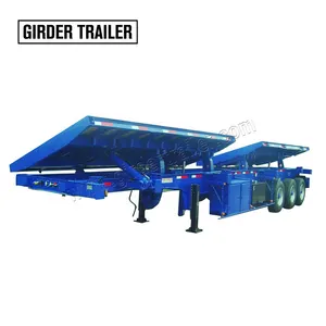 3 axle bed protection side tipper deck over self loading double bottom side dump hay trailer for sale