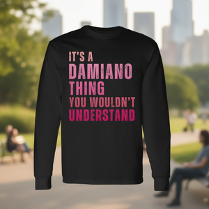 Camiseta vintage de manga larga Damiano: Es algo de Damiano que no entenderías. - Product Image 3