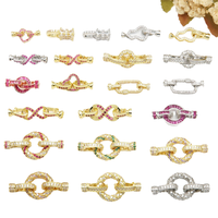 Collier en forme de cœur rond en zircon couleur or 18 carats, nouveau bracelet d'extrémité, accessoire de bricolage pour la connexion