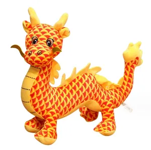 Hadiah terbaru 4-warna boneka naga lucu boneka naga Cina mewah membawa pengisap mainan mewah dekorasi Tahun Baru