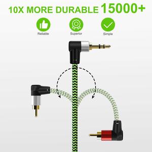 3,5mm bis 2 Cinch-Audio kabel 3 Fuß, AUX-Adapter, Stereo-Splitter kabel für Smartphones, Lautsprecher, Tablet, HDTV, MP3-Player - Product Image 4