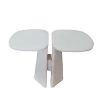 Table d'appoint moderne de luxe pliable en marbre naturel avec un design d'angle élégant pour salon et hôtel