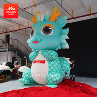 Mascota de publicidad inflable gigante de diseño personalizado para exteriores, mascota de dragón inflable de dibujos animados para el Año Nuevo Chino