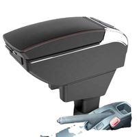 Boîte d'accoudoir Boîte de rangement centrale de voiture Organisateur Intérieur Main Centre Consoles Accoudoir Double couche Noir Accessoires