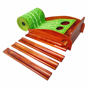 <span class=keywords><strong>Mini</strong></span> Oficina interior/exterior Putting Green Base de madera con alfombra de terciopelo para practicar - Product Image 3