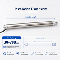 Moteur d'actionneur électrique miniature à aimant permanent étanche IP67 12V pour la maison intelligente et l'utilisation d'appareils électroménagers