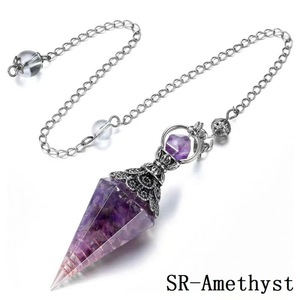 Péndulo de Adivinación Infantil de Alta Calidad Chapado en Oro, Colgante Hexagonal con Cristales y Diamantes de Imitación, Regalo Oculto - Product Image 4