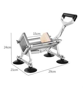 Cortador <span class=keywords><strong>de</strong></span> patatas manual profesional con cuchillas <span class=keywords><strong>de</strong></span> acero inoxidable y ventosas para zanahoria, <span class=keywords><strong>cebolla</strong></span>, <span class=keywords><strong>picadora</strong></span> <span class=keywords><strong>de</strong></span> verduras plateadas - Product Image 2