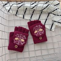 Gants de dessin animé pour enfants de 2 à 7 ans, mitaines tricotées à cinq doigts en coton/spandex, chaudes pour l'hiver, pour la plage, pour garçons et filles
