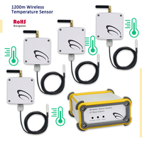 Solution de capteur de température Lorawan pour dispositif de surveillance à distance sans fil avec contrôle de température par capteur IoT 1200m 4 ensembles