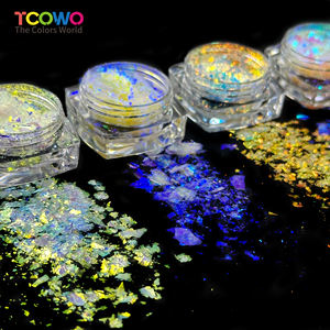Pigment optique caméléon à <span class=keywords><strong>effet</strong></span> de changement de couleur, flocons et éclats pour nail art, <span class=keywords><strong>effet</strong></span> miroir métallique, pour vernis gel UV et créations en résine, longue durée - Product Image 3