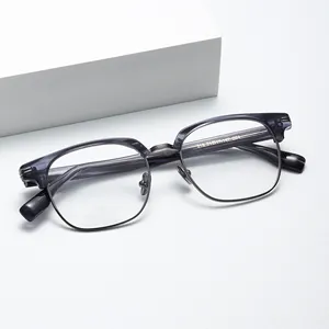 Benyi Private Label New Arrival Titanium Glasses Half-frame Eyeglasses Men Square Reading Glasses On Prescription