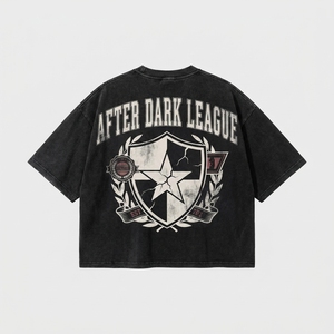 OEM Custom Oversized Streetwear Acid Wash T-shirt 300GSM Heavy Cotton Vintage Graphic <b>Tee</b> Boxy Cropped Men T Shirt - Product Image 2