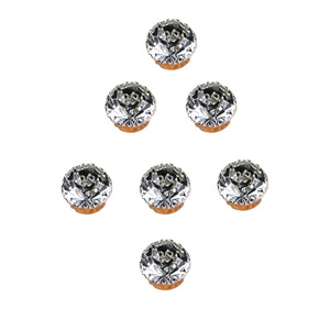 Round Rhinestone 16 Facets 4 Holes Glass With Hole For DIY Clothing <b>Wedding</b> Dress <b>Accessories</b> - Product Image 5