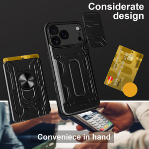 เคสกระเป๋าสตางค์แบบสไลด์มัลติฟังก์ชั่นกันกระแทกสำหรับโทรศัพท์มือถือเลนส์กล้อง - Product Image 4