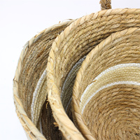 Paniers de rangement en corde de paille tissée, cordage de paille personnalisé de haute qualité, offre spéciale
