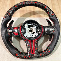 Volant de direction personnalisé en fibre de carbone forgée rouge pour BMW E90 E87 E71 F32 F15 F22 F10 F15 F36, modification de voiture