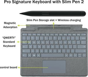 Clavier sans fil rétroéclairé d'origine pour Surface Pro x 8 9 10 11 - Product Image 5