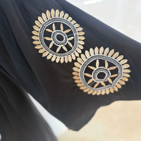 Nouvelle Robe Kimono Caftan Maxi Ample à Col en V avec Ceinture Élégante Ornée de Strass pour Femme