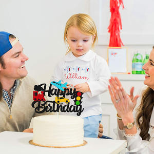Décoration de gâteau de voiture de <span class=keywords><strong>train</strong></span> d'avion thème <span class=keywords><strong>transport</strong></span> décoration de fête d'anniversaire de bébé - Product Image 3