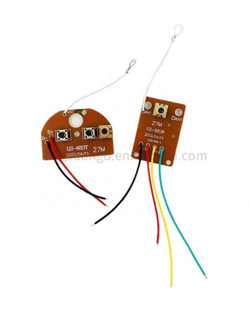 2CH 40MHZ Remote Control Transmitter & Receiver Board with Antenna for DIY RC Car Robot
