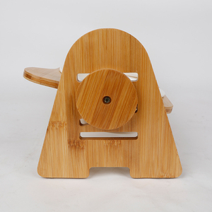 Mangeoire surélevée en bambou écologique pour animaux de compagnie, double bol en mélamine pour la nourriture de chats et chiens, taille standard, style moderne - Product Image 4