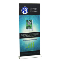 Porte-bannière de luxe en aluminium à large Base