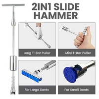 Kit de Reparación de Abolladuras sin Pintura para Automóviles con Martillo Deslizante de Aluminio y Herramientas de Barra en T para Abolladuras de Carrocería