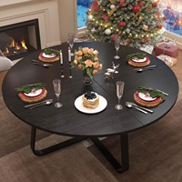 Table à manger en bois blanc marbré TOPTURE sur mesure, 60 pouces, 4 places, écologique, durable, imperméable, mobilier moderne pour la maison et la cuisine