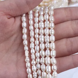 Bulk 5-5.5ミリメートルFresh Water Rice Pearls For Jewellery Making