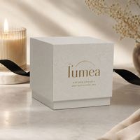 Pot à bougie personnalisé de luxe avec couvercle et boîte cadeau