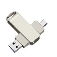 Clé USB 2-en-1 en métal USB 3.0 haute vitesse OTG Type-C 16 Go pour téléphone, idéale comme cadeau d'anniversaire (vente en gros)