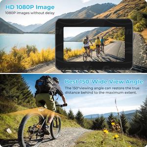 GreenYi Rétroviseur de guidon de vélo 1080P Caméra de recul de vélo rechargeable avec moniteur 4.3 ''Vision nocturne Vue grand angle 150 ° - Product Image 3