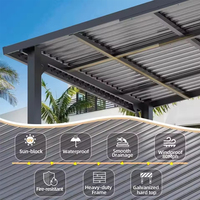 Techo de Pérgola Motorizado con Persianas, Kits de Techo Eléctrico, Sombras para Patio, Pérgolas en Venta