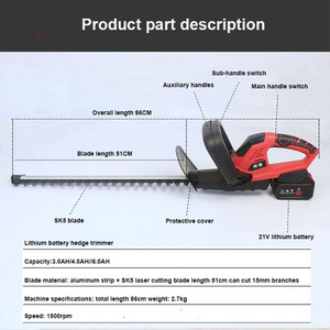 Taille-haie électrique sans fil multifonctionnel à batterie au lithium Machine à tailler les arbres vente en gros - Product Image 4