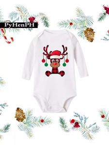 ชุดรอมเปอร์เด็กทารกพิมพ์ลายคริสต์มาสผ้าฝ้าย 100% แขนยาว คอปกสีขาว ขายส่ง - Product Image 5