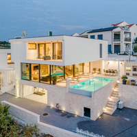 Villa moderne à deux étages, livraison rapide, solution tout-en-un, luxe, entièrement préfabriquée en béton préfabriqué, maison modulaire préfabriquée