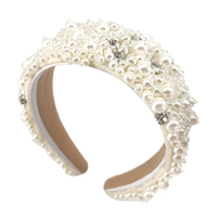 5.5cm grande petite perle cristal strass bandeau en plastique pour femmes accessoires de mariage