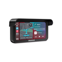 Caméra de tableau de bord pour moto Aoocci 6,25 pouces avec caméras avant et arrière en ABS, avertisseur d'angle mort BSD, Carplay, surveillance de la pression des pneus, navigation GPS