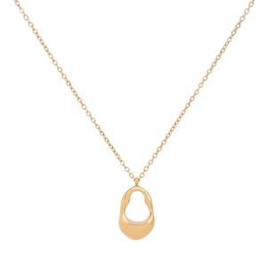 2024 New 925 Silver Material High-end Temperament Gold Oval Hollow <strong>Pendant</strong> <strong>Necklace</strong> - Product Image 4